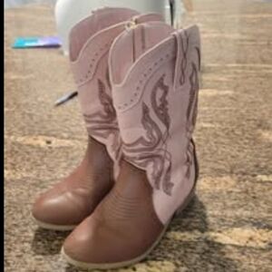 Pink and Brown Cowgirl Boots